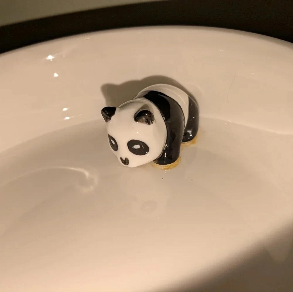 Honest Goods Double Diner 3D Panda Ceramic Bowl Set, 2 Cups